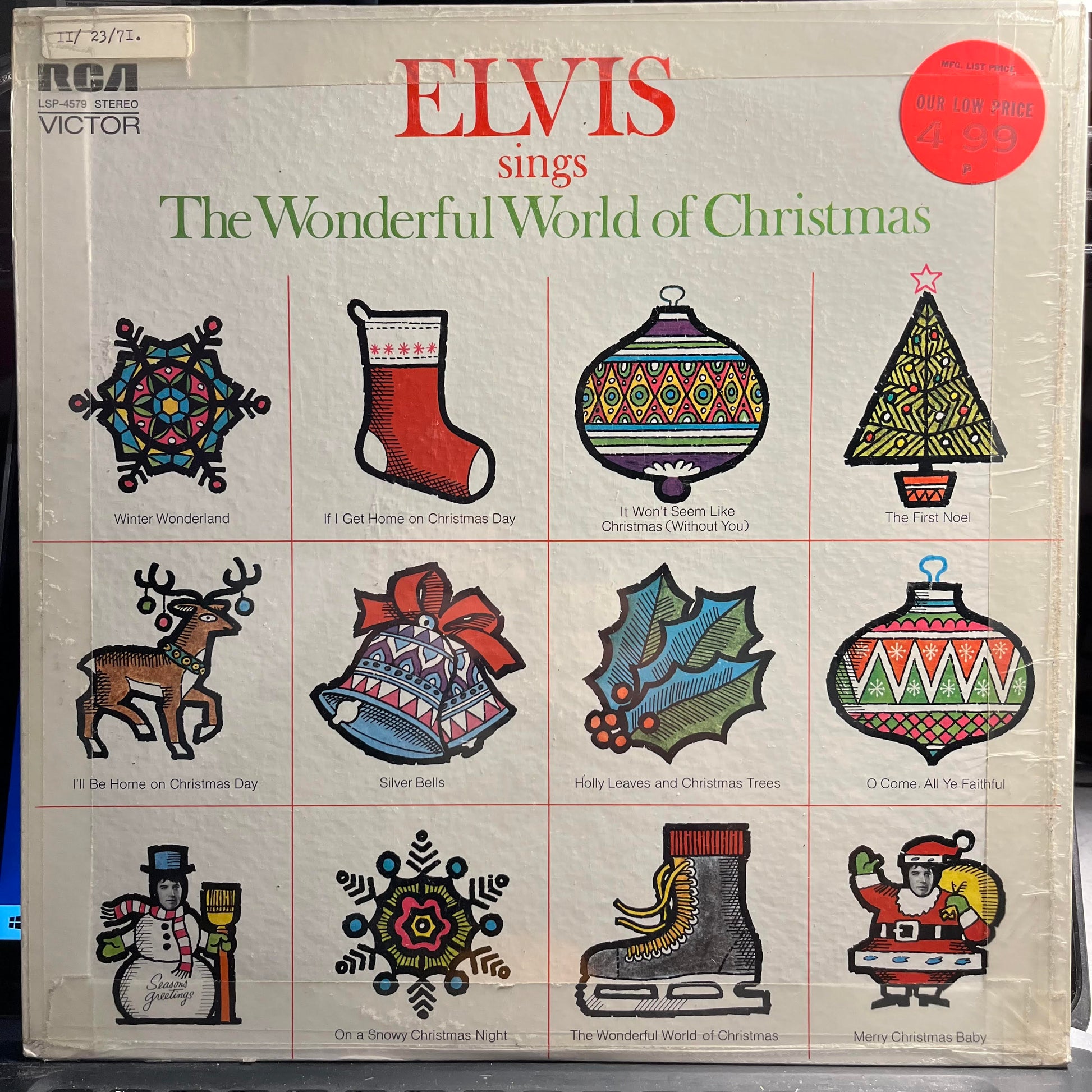 Elvis Presley - Elvis Sings The Wonderful World Of Christmas *HOLLYWOOD* | Excellent (EX) Excellent (EX) - HOLIDAY / USED *EXCELLENT+*