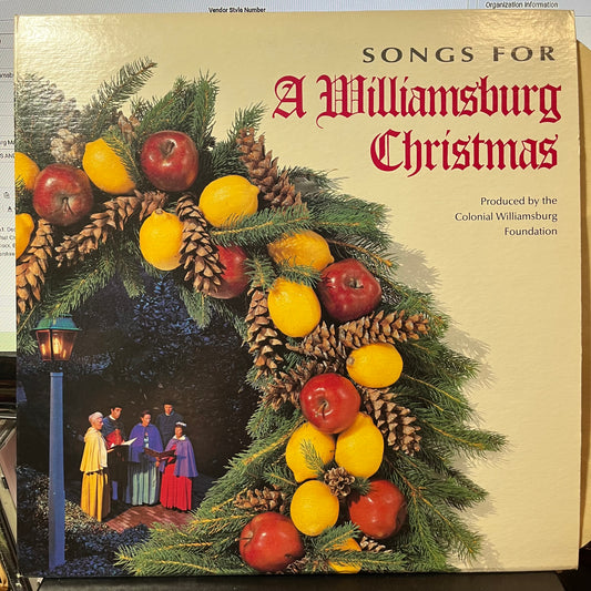Songs For A Williamsburg Christmas (VINYL) | Excellent+ (EX+) Near Mint (NM or M-) - HOLIDAY / USED *EXCELLENT+*