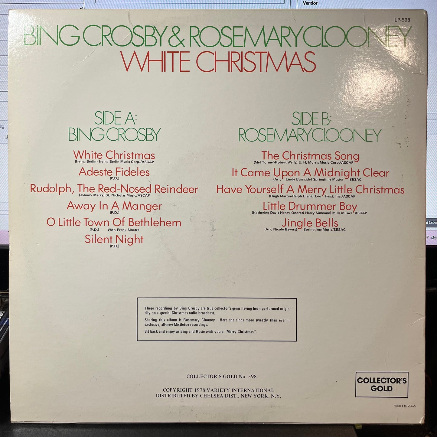 White Christmas (VINYL) | Excellent+ (EX+) Excellent+ (EX+) - HOLIDAY / USED *EXCELLENT+*
