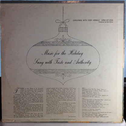Christmas With Eddy Arnold (VINYL) | Excellent+ (EX+) Excellent+ (EX+) - HOLIDAY / USED *EXCELLENT+*