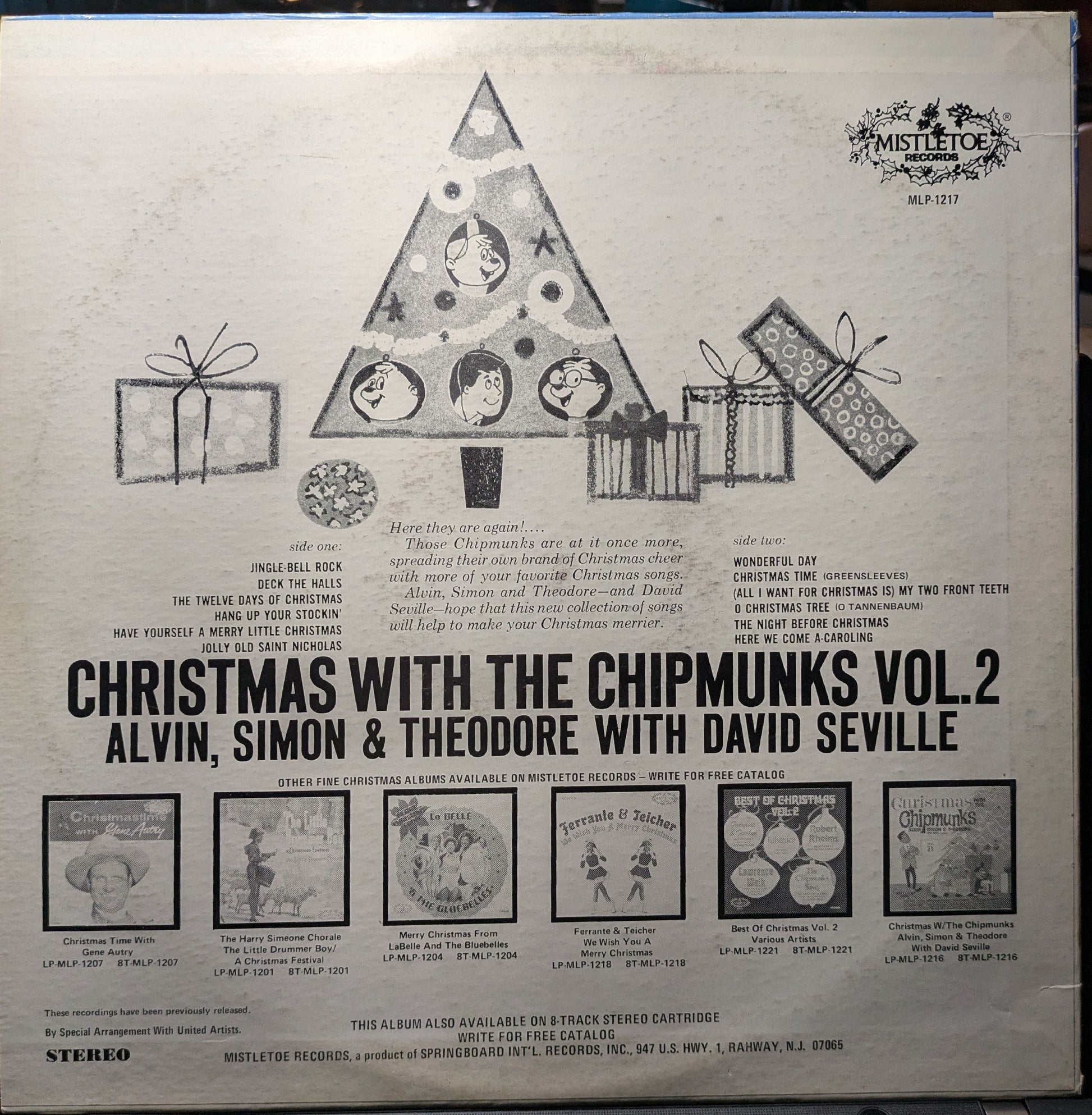 Christmas With The Chipmunks Volume 2 (VINYL) | Excellent (EX) Excellent (EX) - HOLIDAY / USED *EXCELLENT*