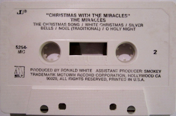 The Miracles - Christmas With The Miracles (CASSETTE) | Excellent+ (EX+) Near Mint (NM) - HOLIDAY / USED *EXCELLENT*