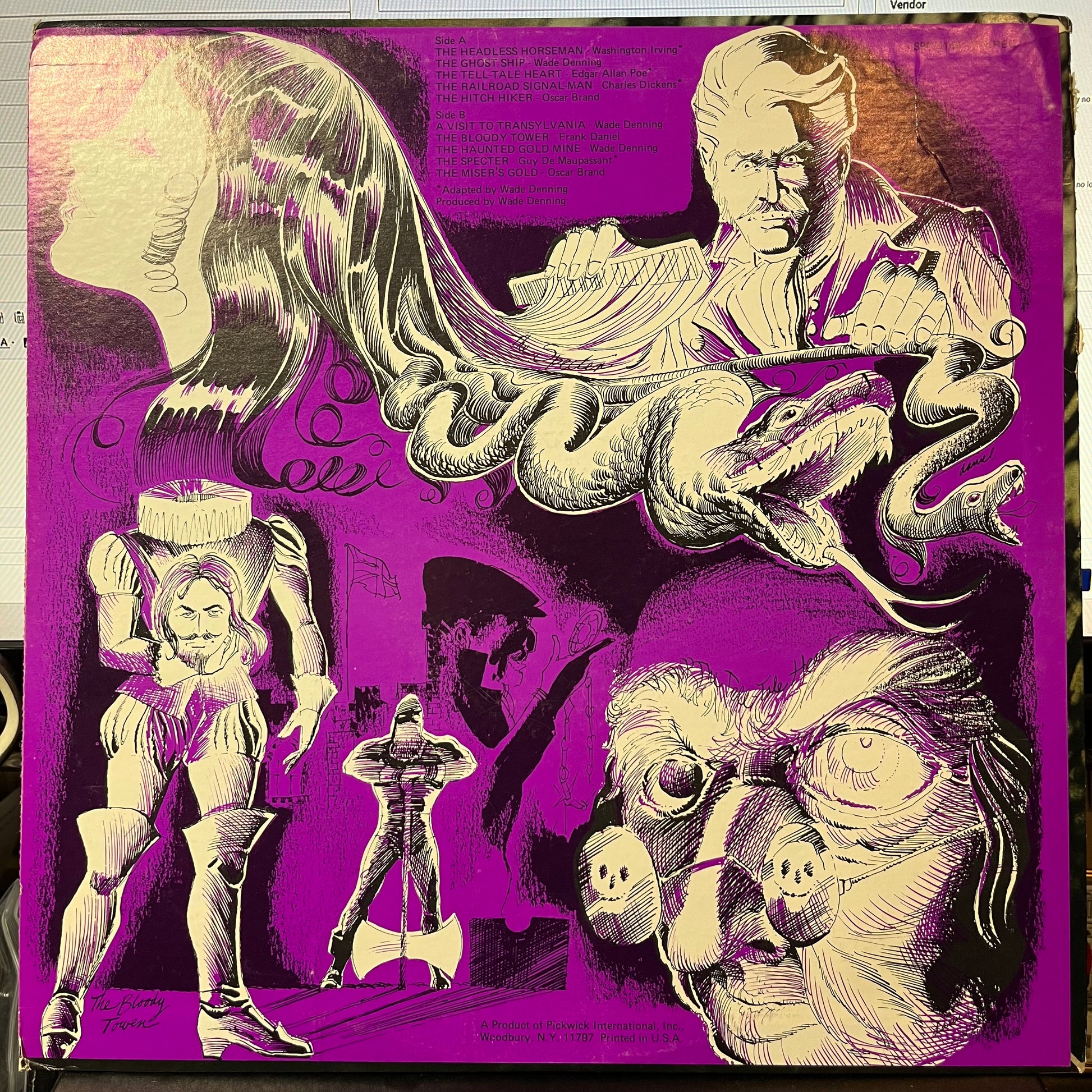 Famous Ghost Stories With Scary Sounds (VINYL) | Near Mint- (NM-) Excellent (EX) - HOLIDAY / USED *NEAR MINT-*