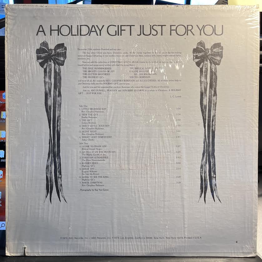 Various - A Holiday Gift Just For You *SHRINK* | Near Mint (NM) Near Mint (NM) - HOLIDAY / USED *NEAR MINT-*