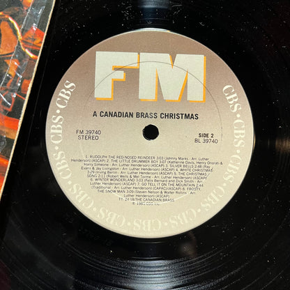 The Canadian Brass - A Canadian Brass Christmas (VINYL LP) | USED Near Mint- (NM-) Near Mint (NM or M-) - HOLIDAY / USED *NEAR MINT-*