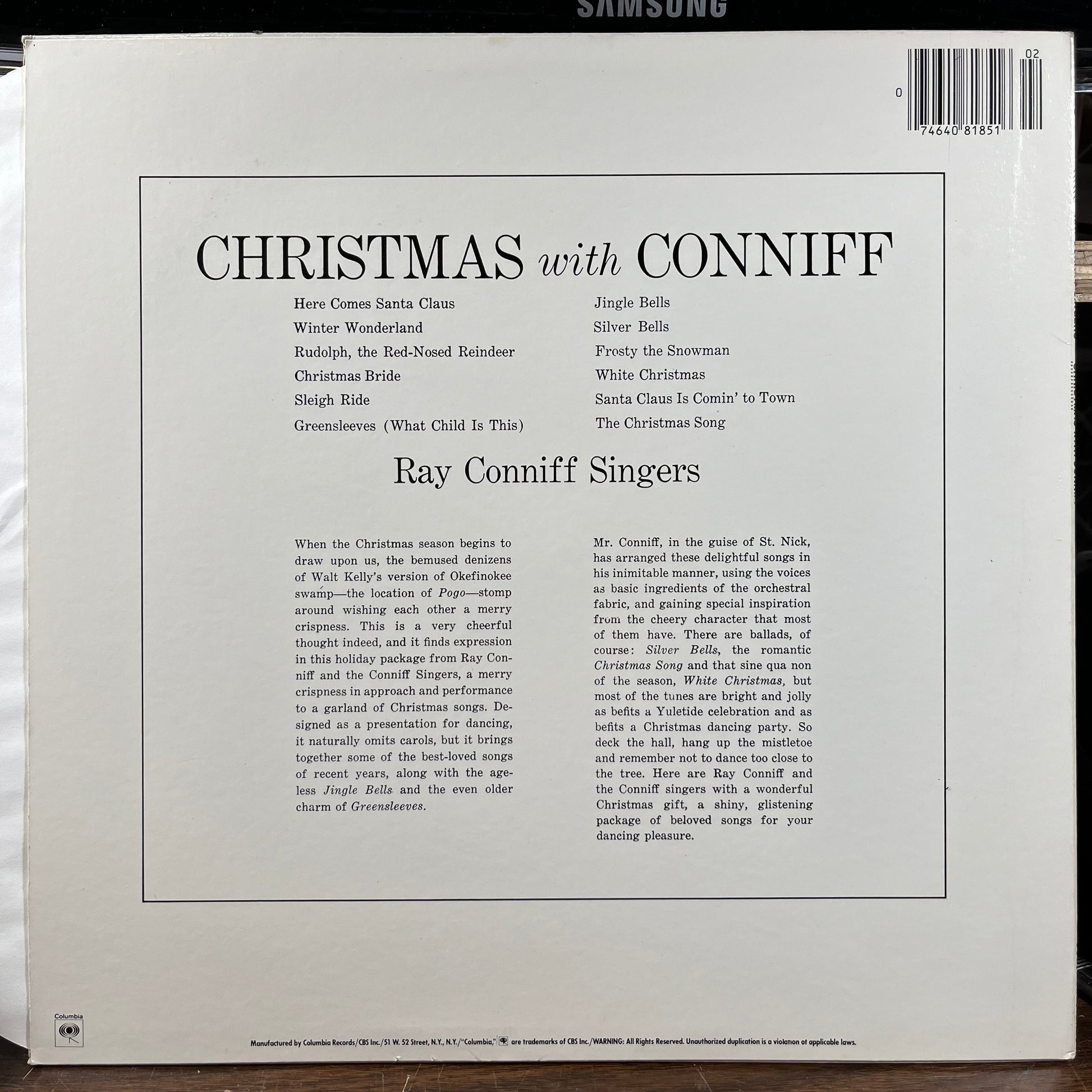 Christmas With Conniff (LP) | Near Mint (NM) Near Mint (NM) - HOLIDAY / USED *NEAR MINT*