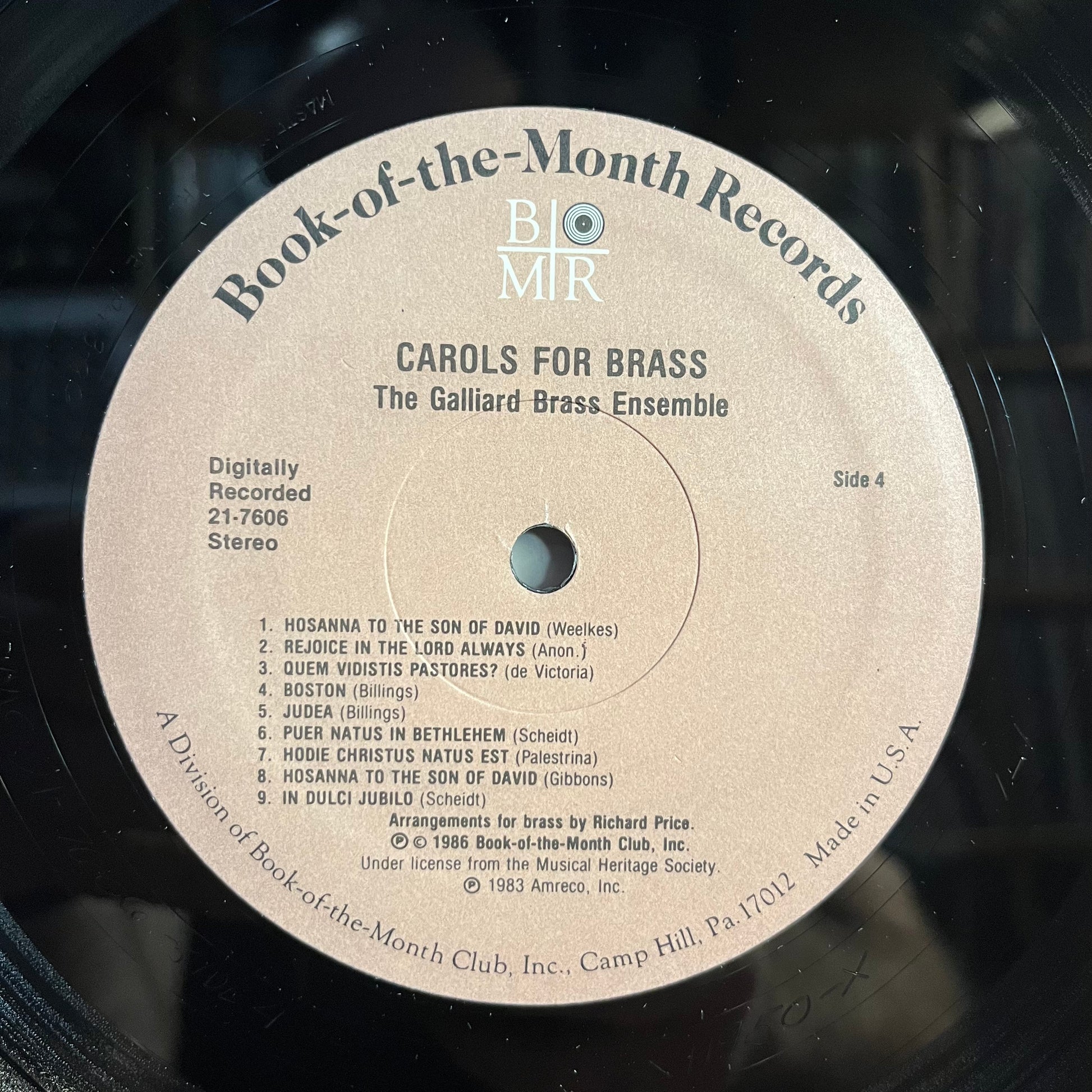 The Galliard Brass - Carols For Brass (3xLP BOX) | Near Mint (NM) Near Mint (NM) - HOLIDAY / USED *NEAR MINT*