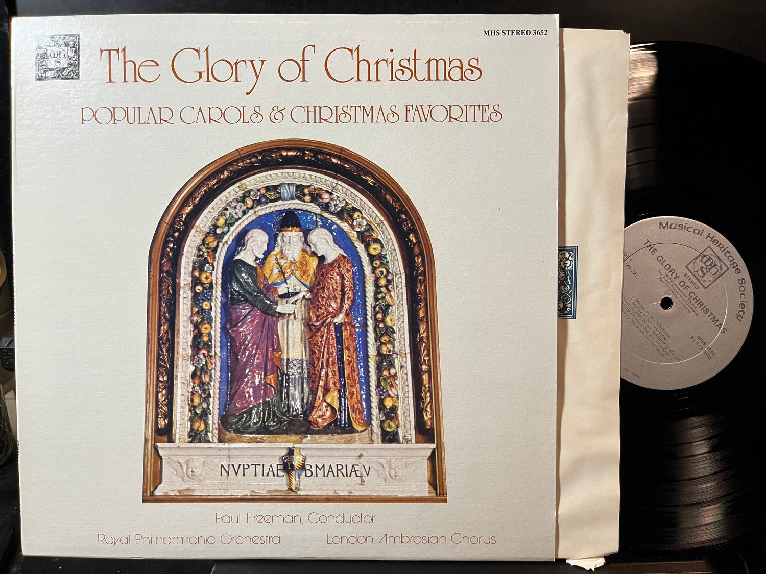 Paul Freeman, Royal Philharmonic Orchestra, London - The Glory Of Christmas (VINYL LP MUSICAL HERITAGE SOCIETY MHS 3652 1970) | Near Mint (NM or M-) Near Mint (NM) - HOLIDAY / USED *NEAR MINT*