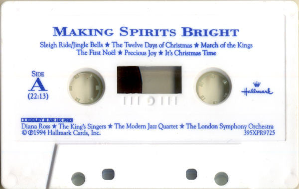 Diana Ross - Making Spirits Bright *CASSETTE* | Near Mint (NM) Near Mint (NM) - HOLIDAY / USED *NEAR MINT*
