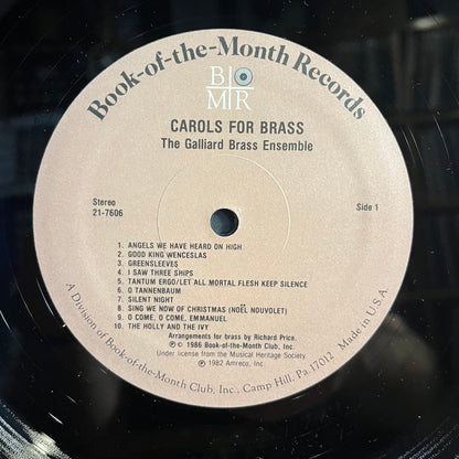 The Galliard Brass - Carols For Brass (3xLP BOX) | Near Mint (NM) Near Mint (NM) - HOLIDAY / USED *NEAR MINT*