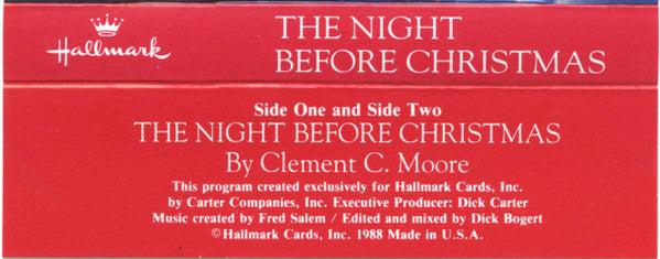 The Night Before Christmas (CASSETTE) | Near Mint (NM or M-) Excellent (EX) - HOLIDAY / USED *NEAR MINT*