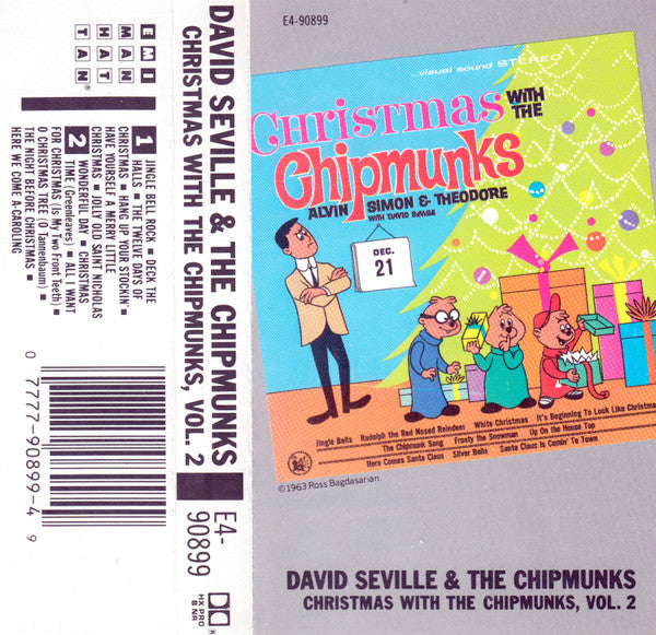 David Seville - Christmas With The Chipmunks, Vol. 2 *CASSETTE* | Near Mint (NM) Very Good (VG) - HOLIDAY / USED *NEAR MINT*