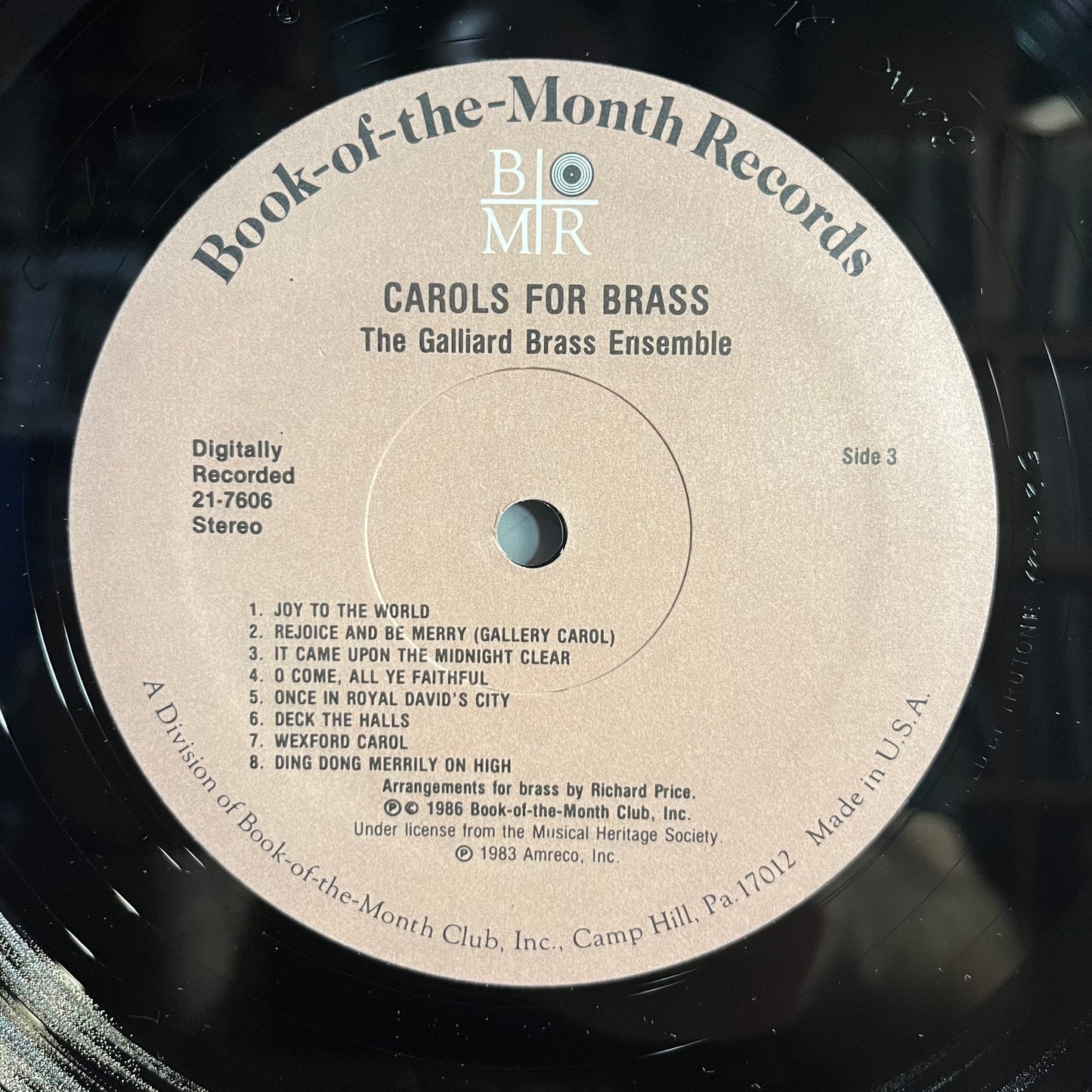 The Galliard Brass - Carols For Brass (3xLP BOX) | Near Mint (NM) Near Mint (NM) - HOLIDAY / USED *NEAR MINT*
