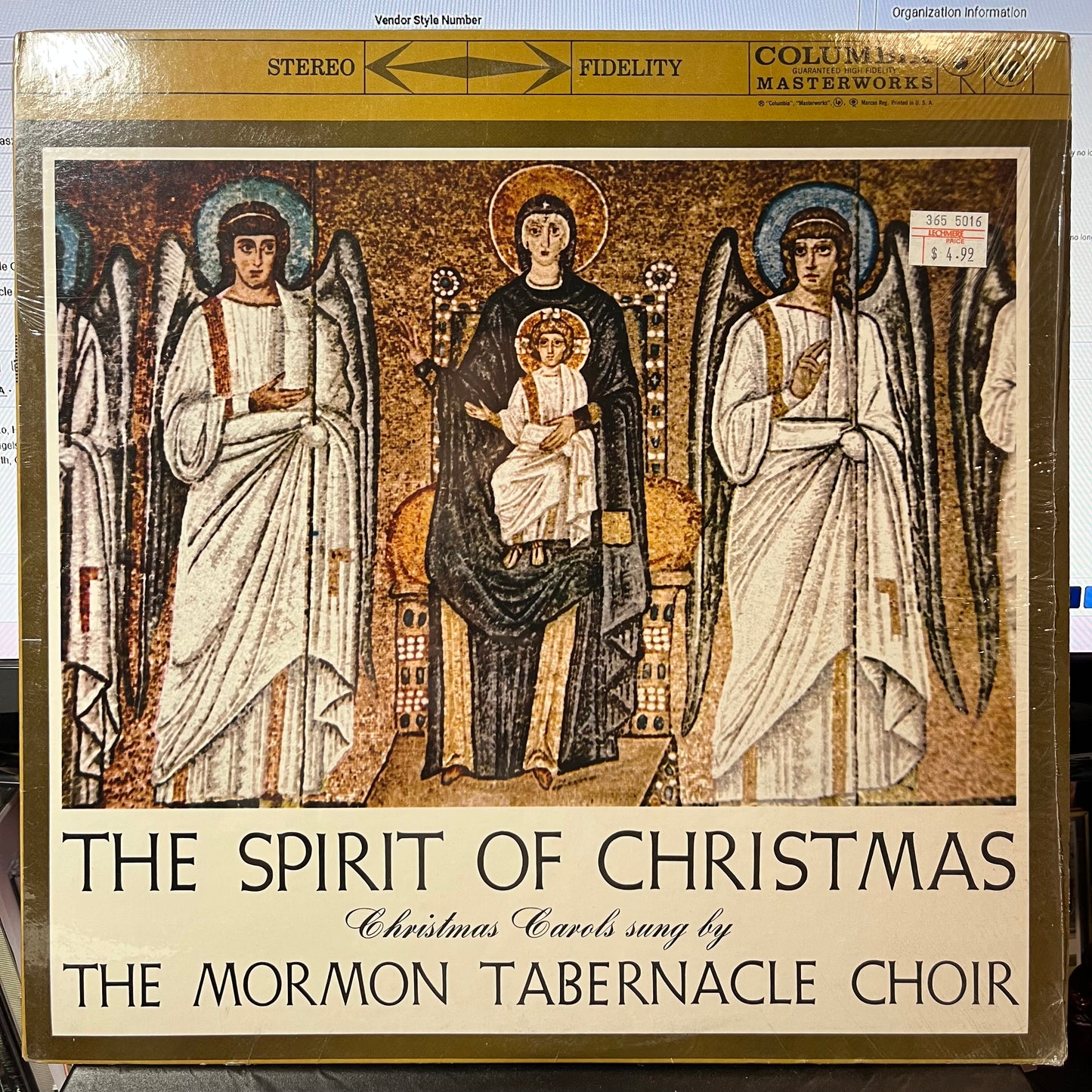 The Spirit Of Christmas: Christmas Carols Sung By The Mormon Tabernacle Choir (VINYL) | Near Mint (NM or M-) Near Mint (NM or M-) - HOLIDAY / USED *NEAR MINT*
