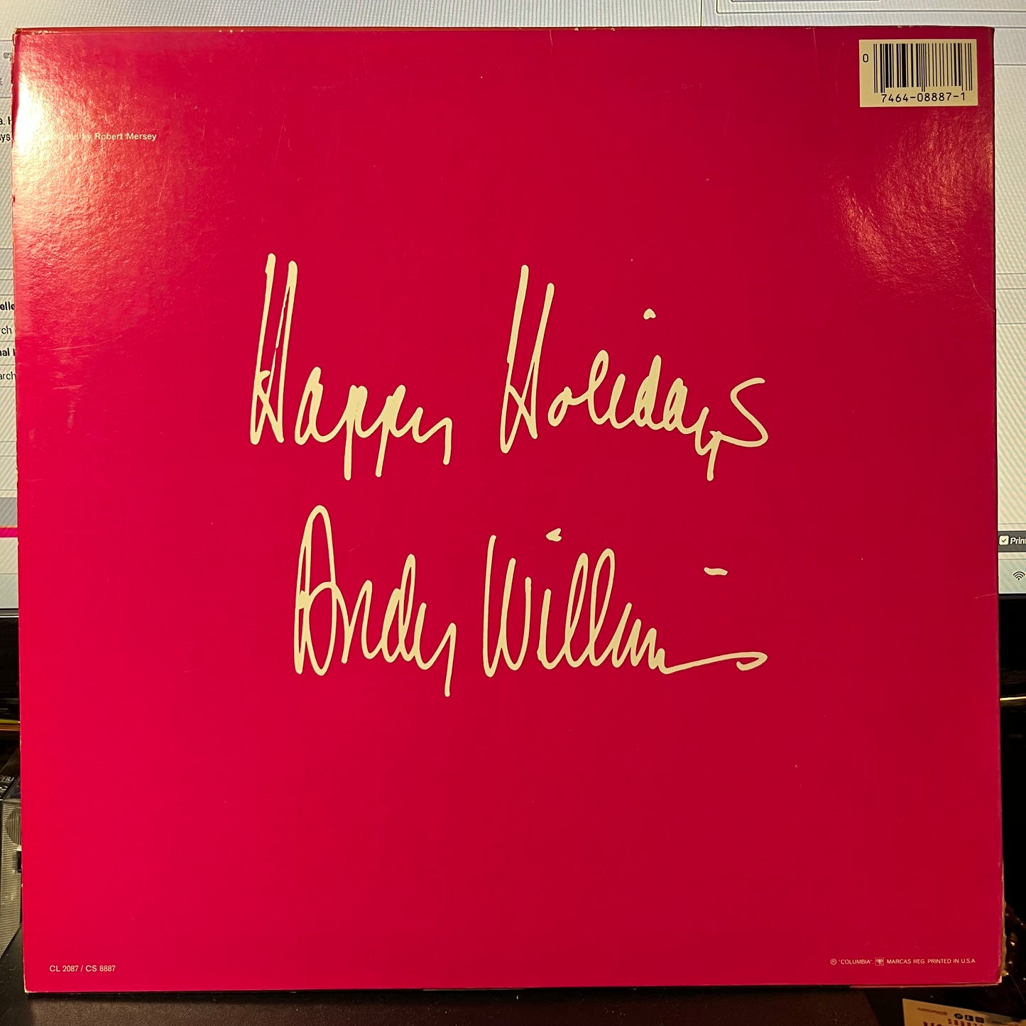 The Andy Williams Christmas Album (VINYL) | Near Mint (NM or M-) Excellent+ (EX+) - HOLIDAY / USED *NEAR MINT*