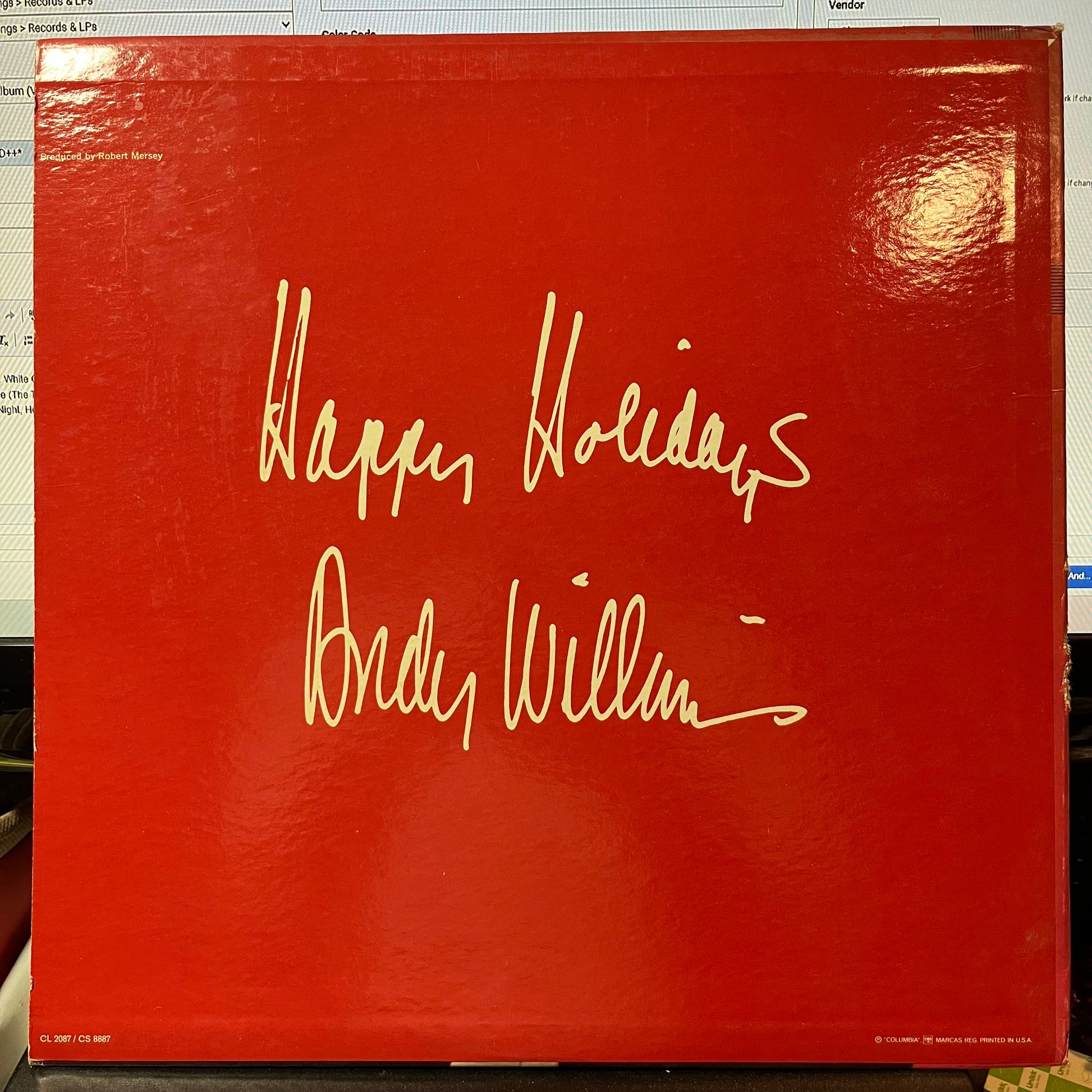 The Andy Williams Christmas Album (VINYL) | Excellent+ (EX+) Very Good Plus Plus (VG++) - HOLIDAY / USED *VERY GOOD++*