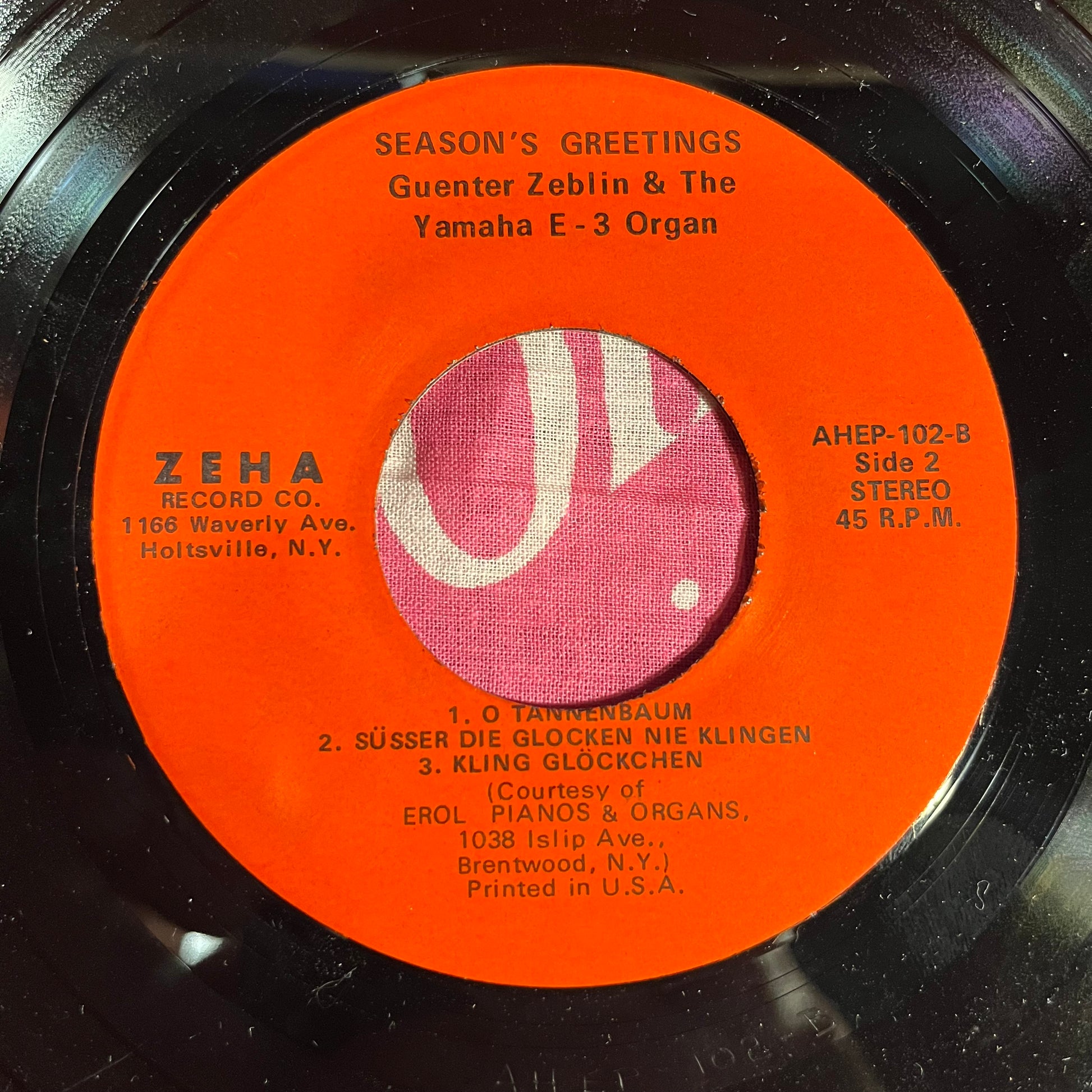 Guenter Zeblin & The Yamaha E-3 Organ - Season's Greetings | Very Good Plus (VG+) Generic - HOLIDAY / USED *VERY GOOD++*