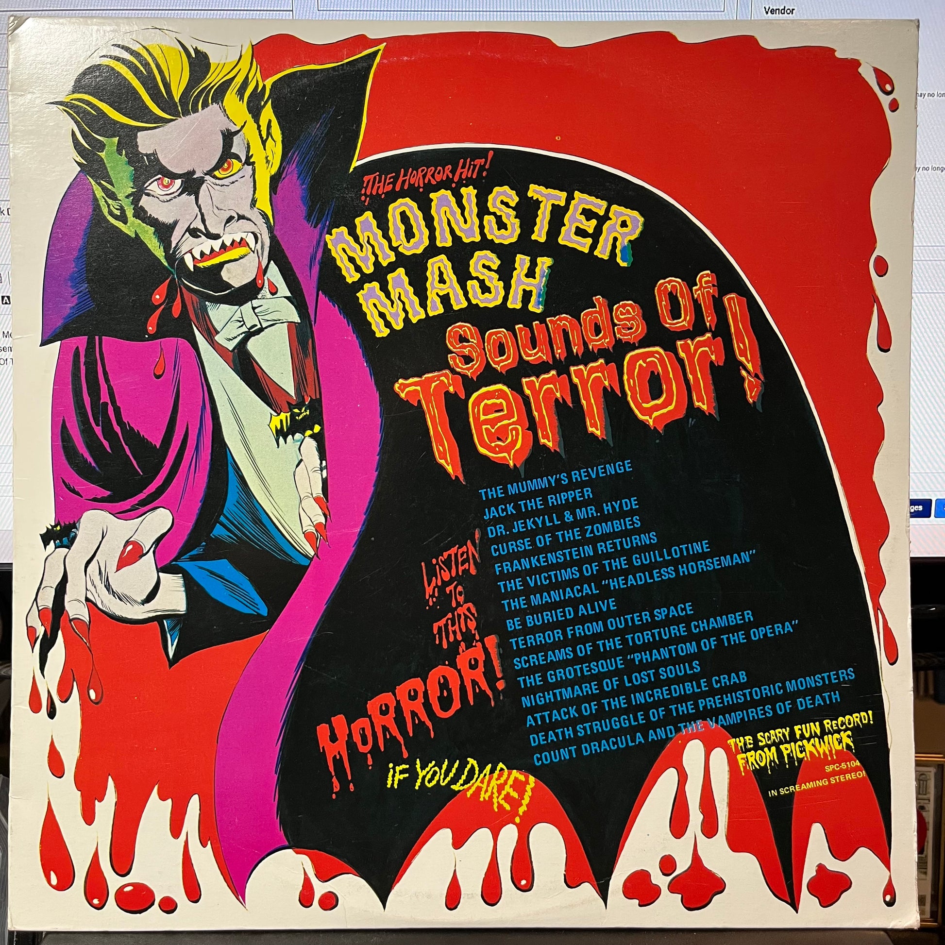 Sounds Of Terror (VINYL) | Very Good Plus Plus (VG++) Excellent (EX) - HOLIDAY / USED *VERY GOOD++*