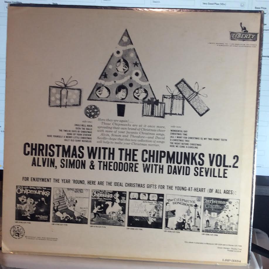 The Chipmunks - Christmas With The Chipmunks Vol. 2 (VINYL LP) | Very Good Plus (VG+) Excellent (EX) - HOLIDAY / USED *VERY GOOD+*