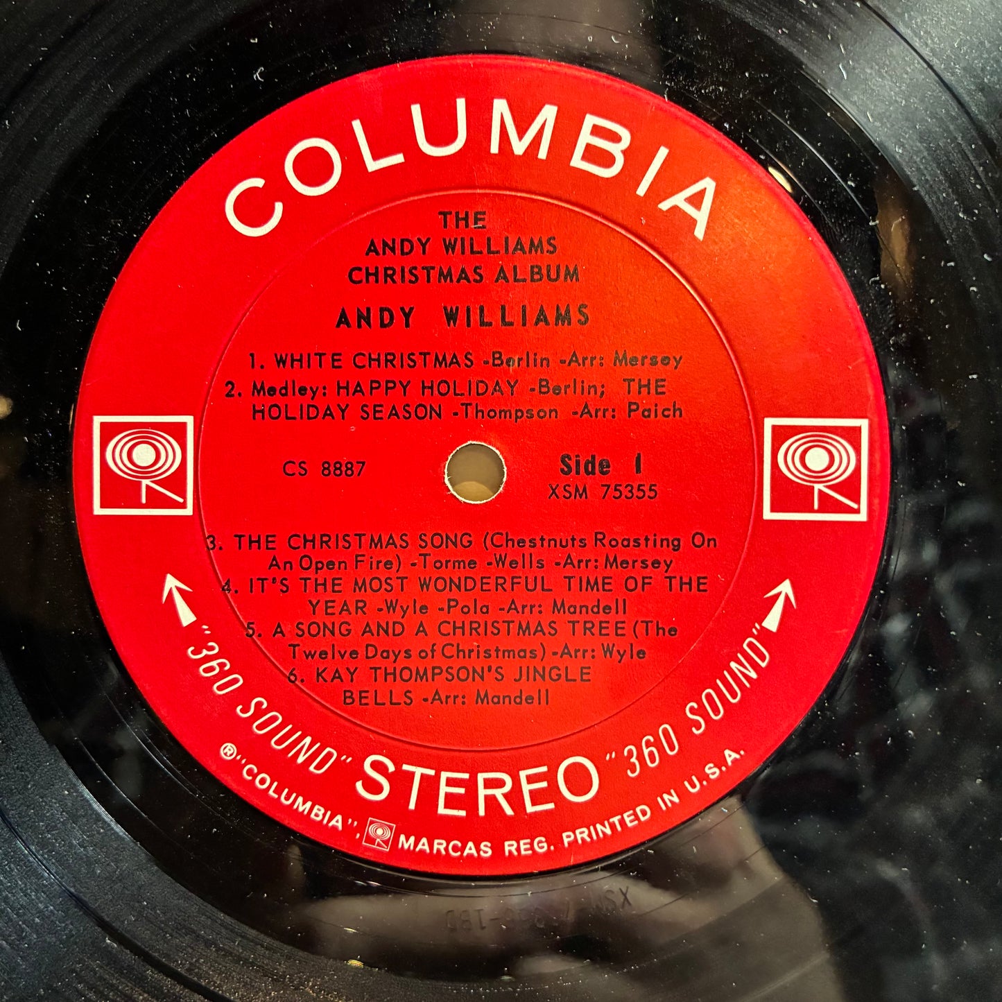 The Andy Williams Christmas Album (VINYL) | Very Good Plus (VG+) Very Good Plus (VG+) - HOLIDAY / USED *VERY GOOD+*