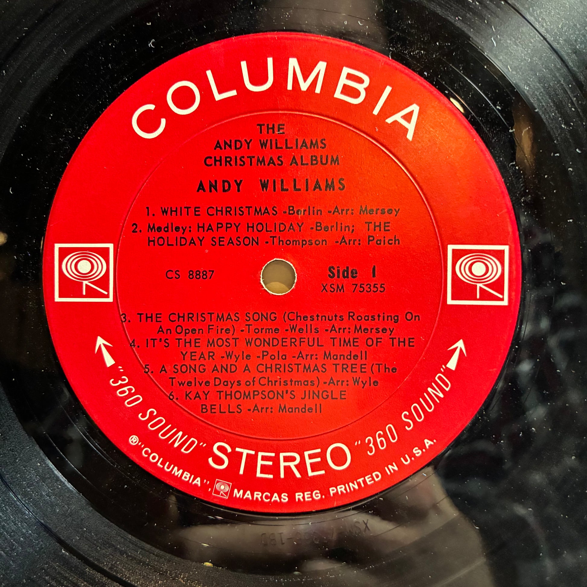 The Andy Williams Christmas Album (VINYL) | Very Good Plus (VG+) Very Good Plus (VG+) - HOLIDAY / USED *VERY GOOD+*