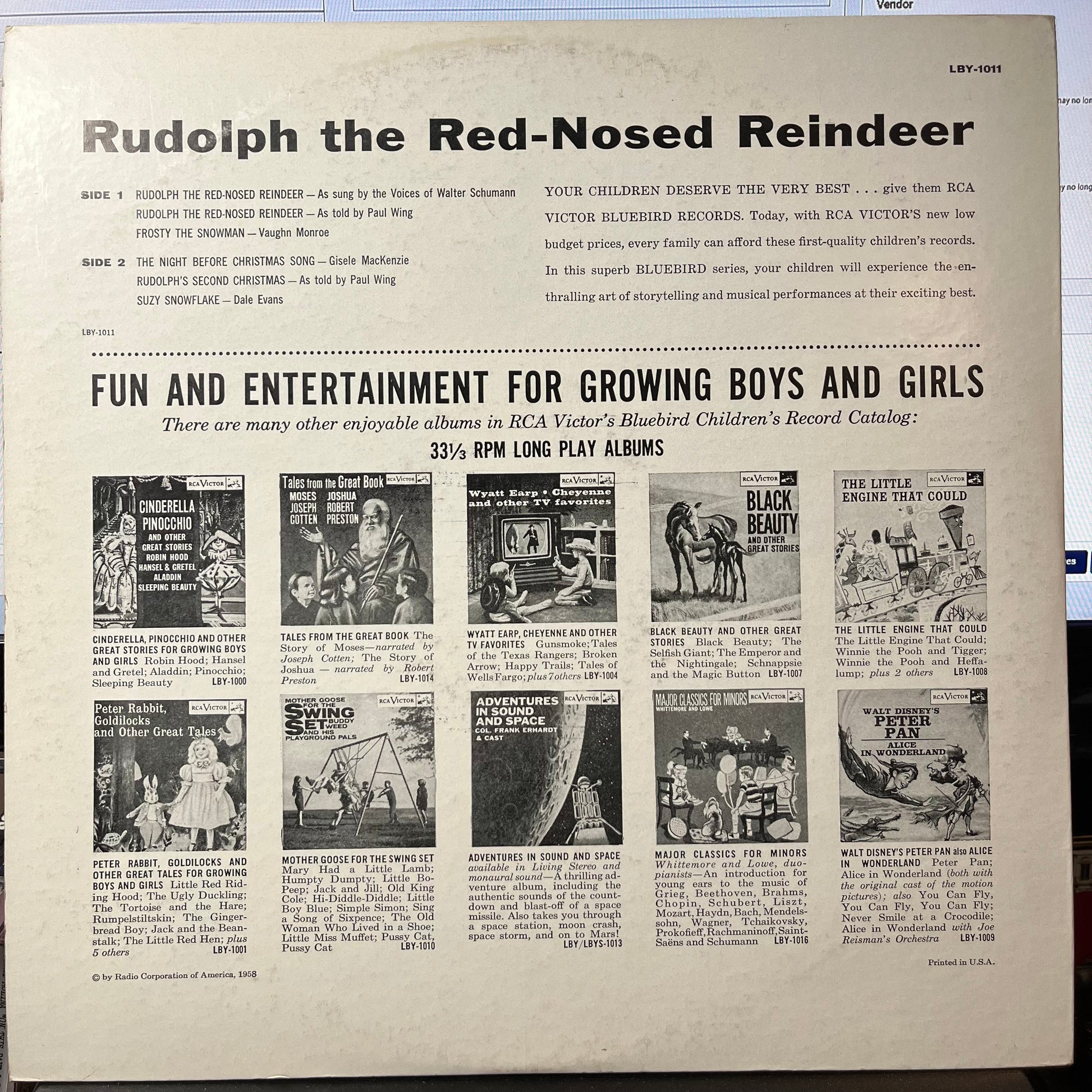 Rudolph The Red-Nosed Reindeer (VINYL) | Very Good Plus (VG+) Near Mint (NM or M-) - HOLIDAY / USED *VERY GOOD+*