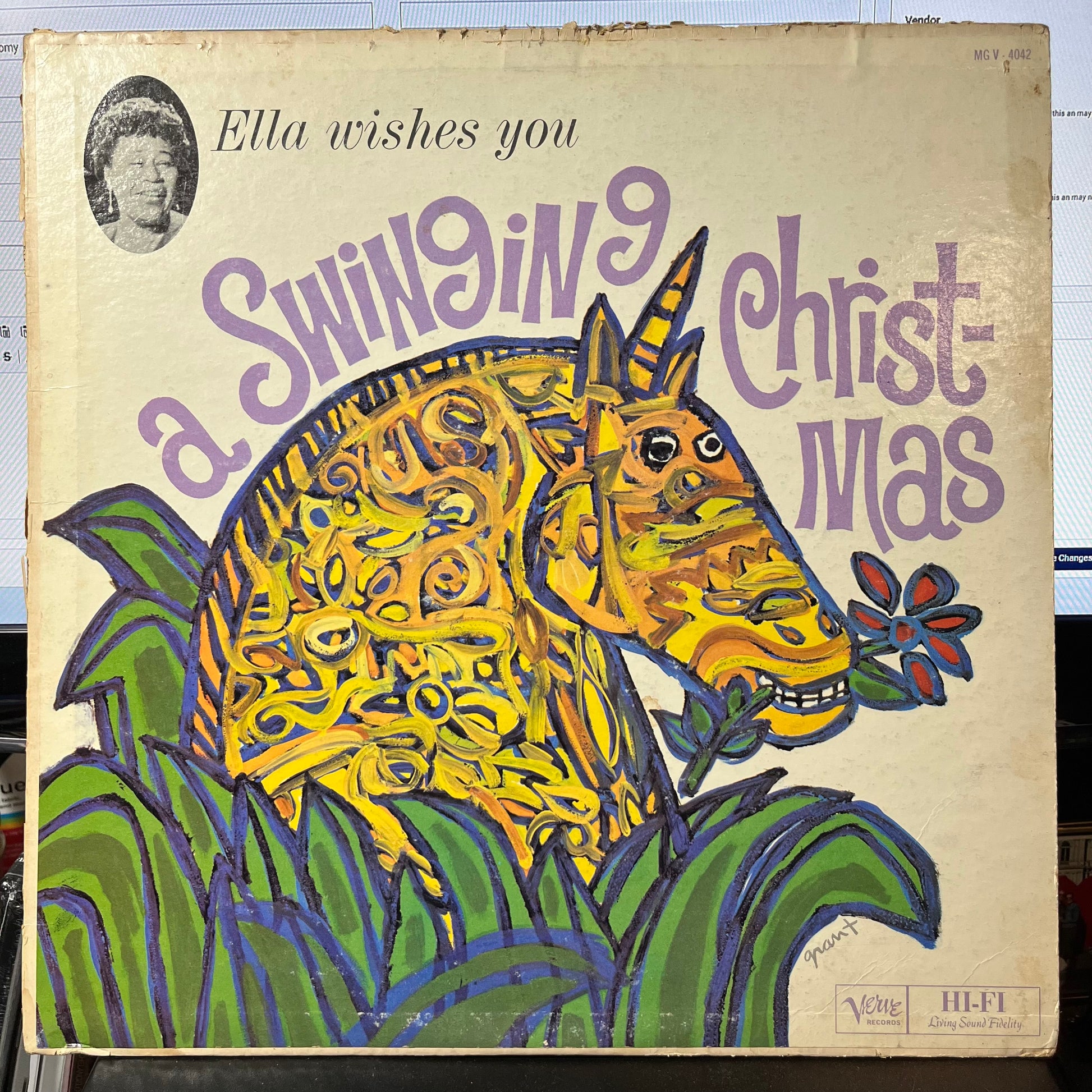 Ella Wishes You A Swinging Christmas (VINYL) | Very Good (VG) Very Good (VG) - HOLIDAY / USED *VERY GOOD*