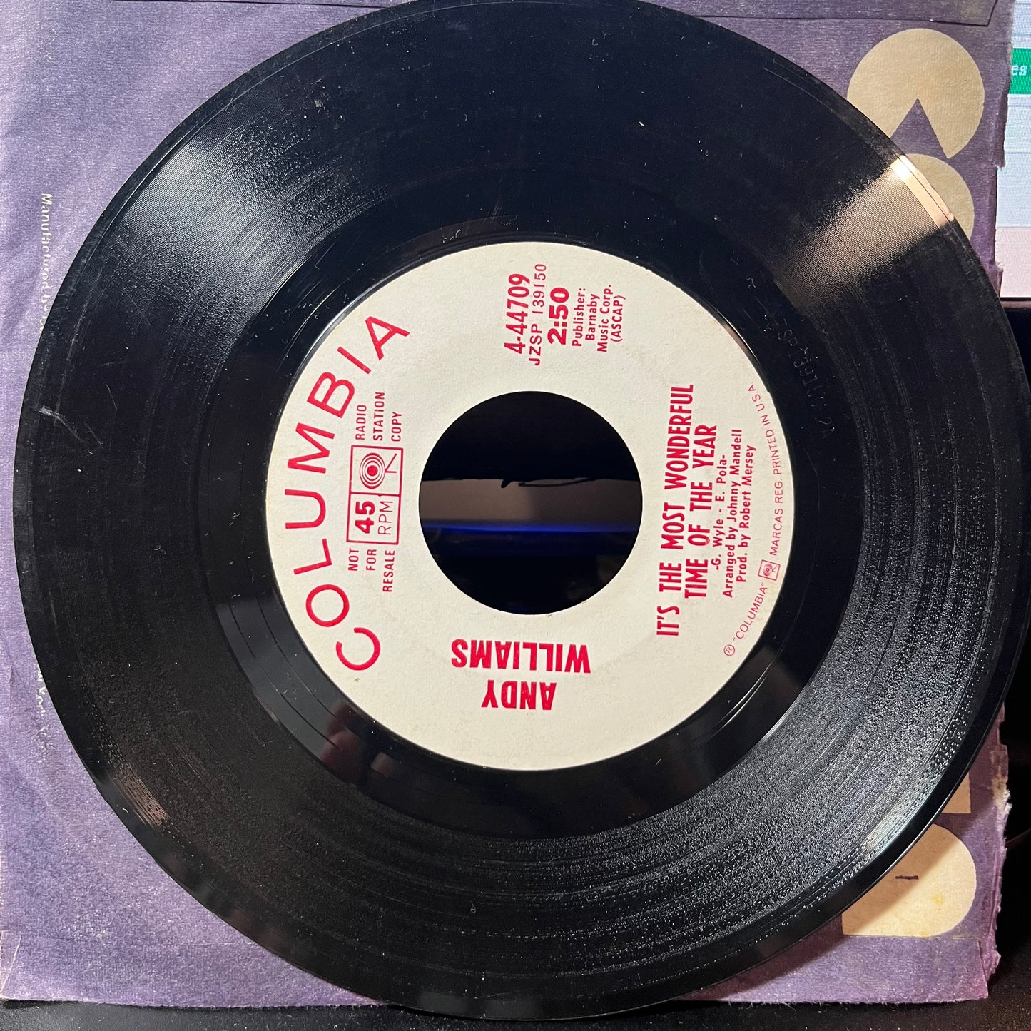 It's The Most Wonderful Time Of The Year / The Christmas Song (Chestnuts Roasting On An Open Fire) (7" VINYL) | Very Good (VG) Generic - HOLIDAY / USED *VERY GOOD*