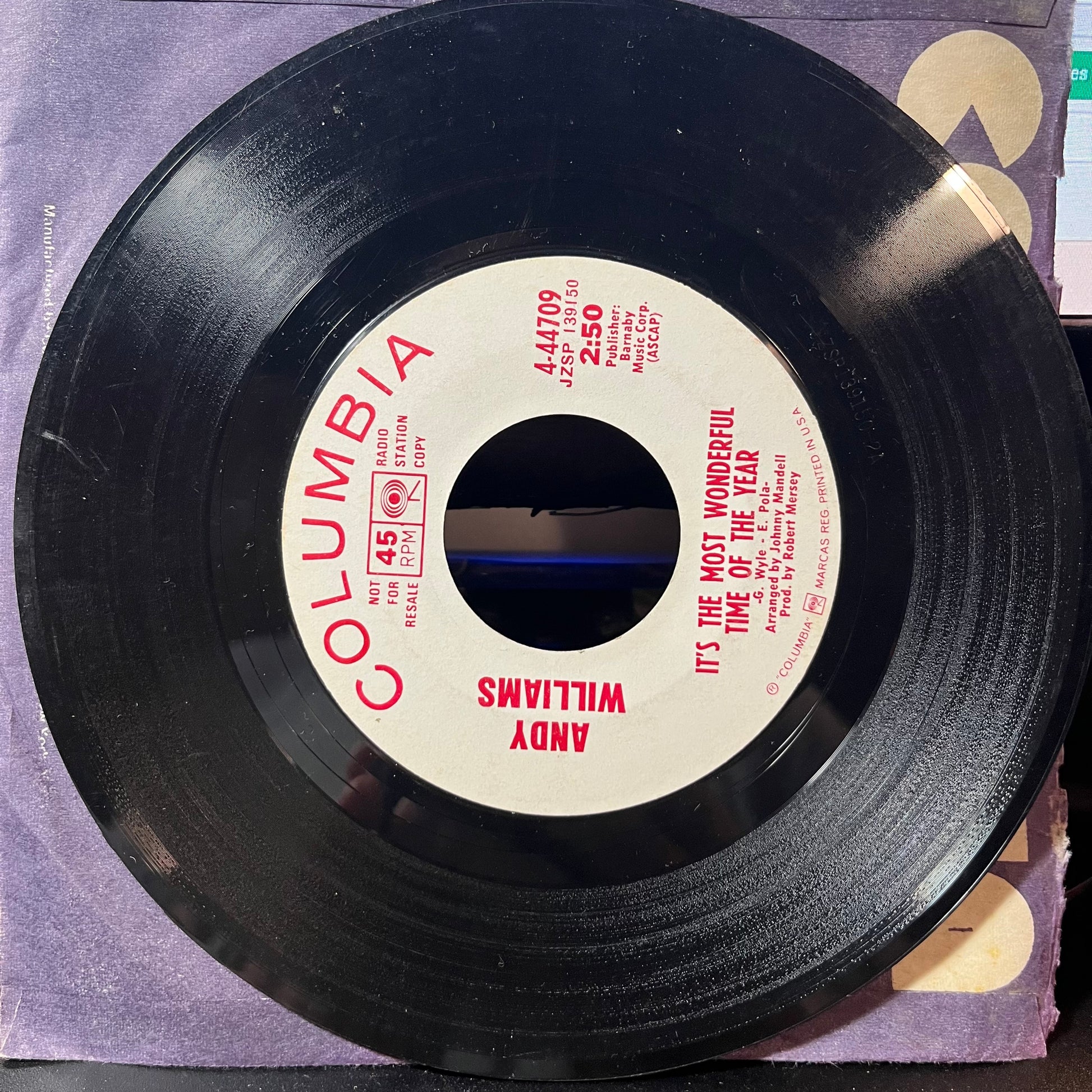 It's The Most Wonderful Time Of The Year / The Christmas Song (Chestnuts Roasting On An Open Fire) (7" VINYL) | Very Good (VG) Generic - HOLIDAY / USED *VERY GOOD*