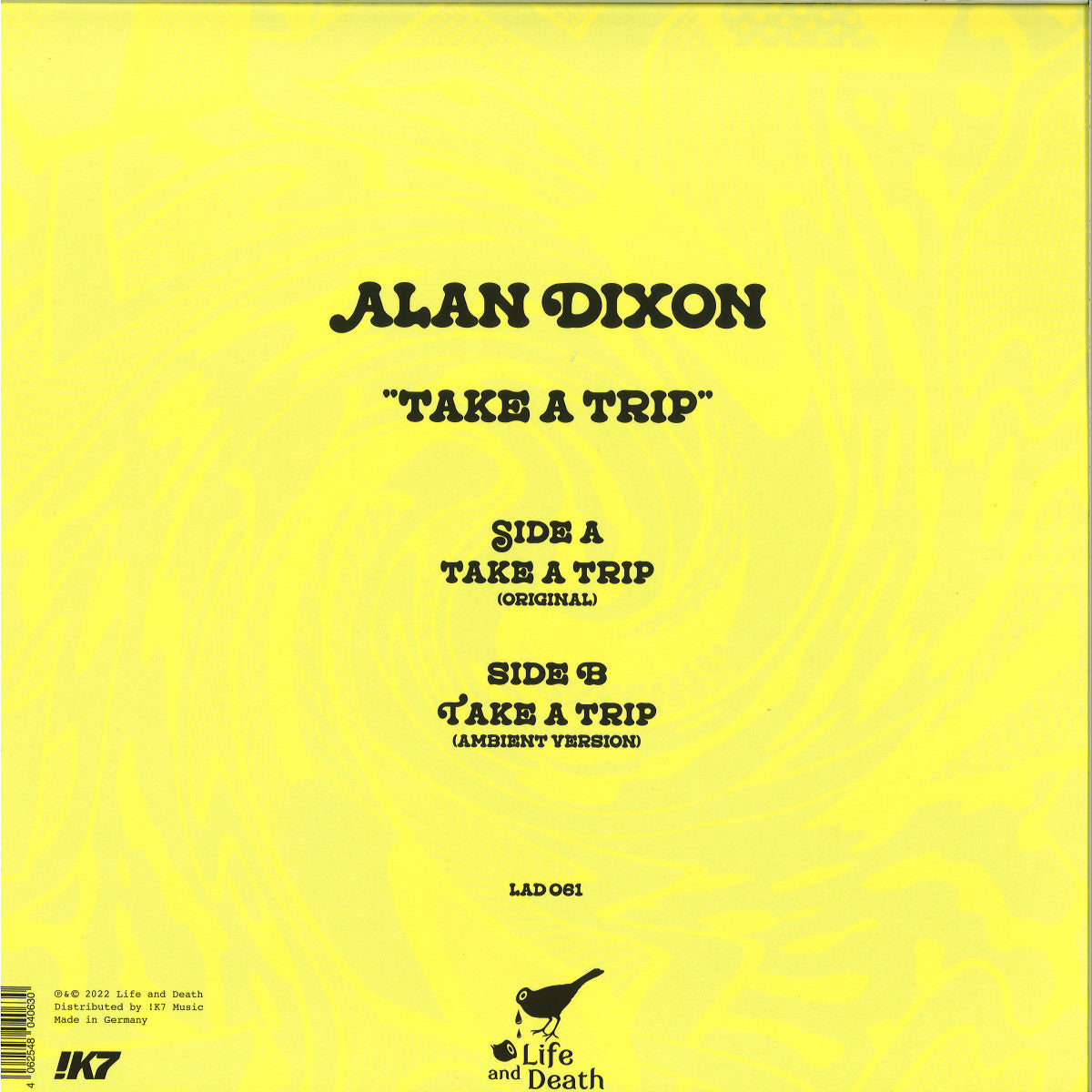 Alan Dixon - (PRESALE 10/8/26) Take A Trip (VINYL 12" Life And Death) | NEW - HOUSE/ACID *NEW*