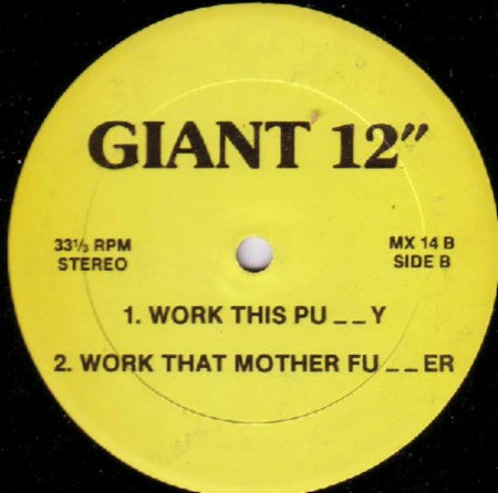 KC Flightt - Let's Get Jazzy / Work This Pussy / Work That Mother Fucker (VINYL) | Mint (M) Mint (M) - HOUSE/ACID *NEW*