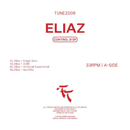 Eliaz - (PRESALE TBD) Control O EP (VINYL) | Mint (M) Mint (M) - HOUSE/BREAKS *NEW*