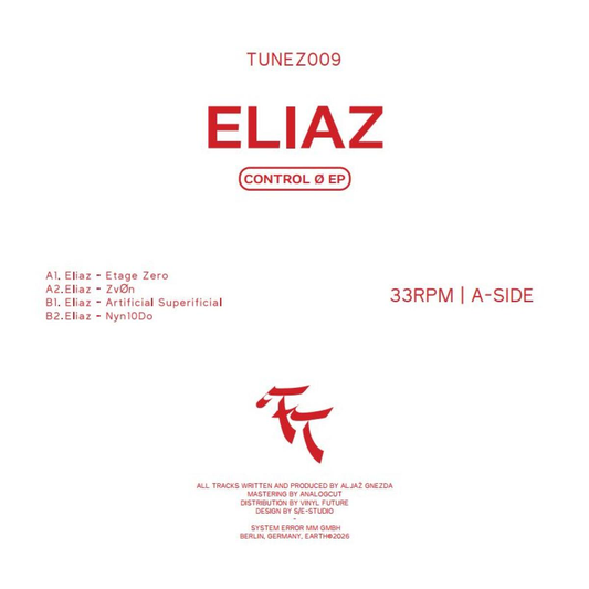 Eliaz - (PRESALE TBD) Control O EP (VINYL) | Mint (M) Mint (M) - HOUSE/BREAKS *NEW*