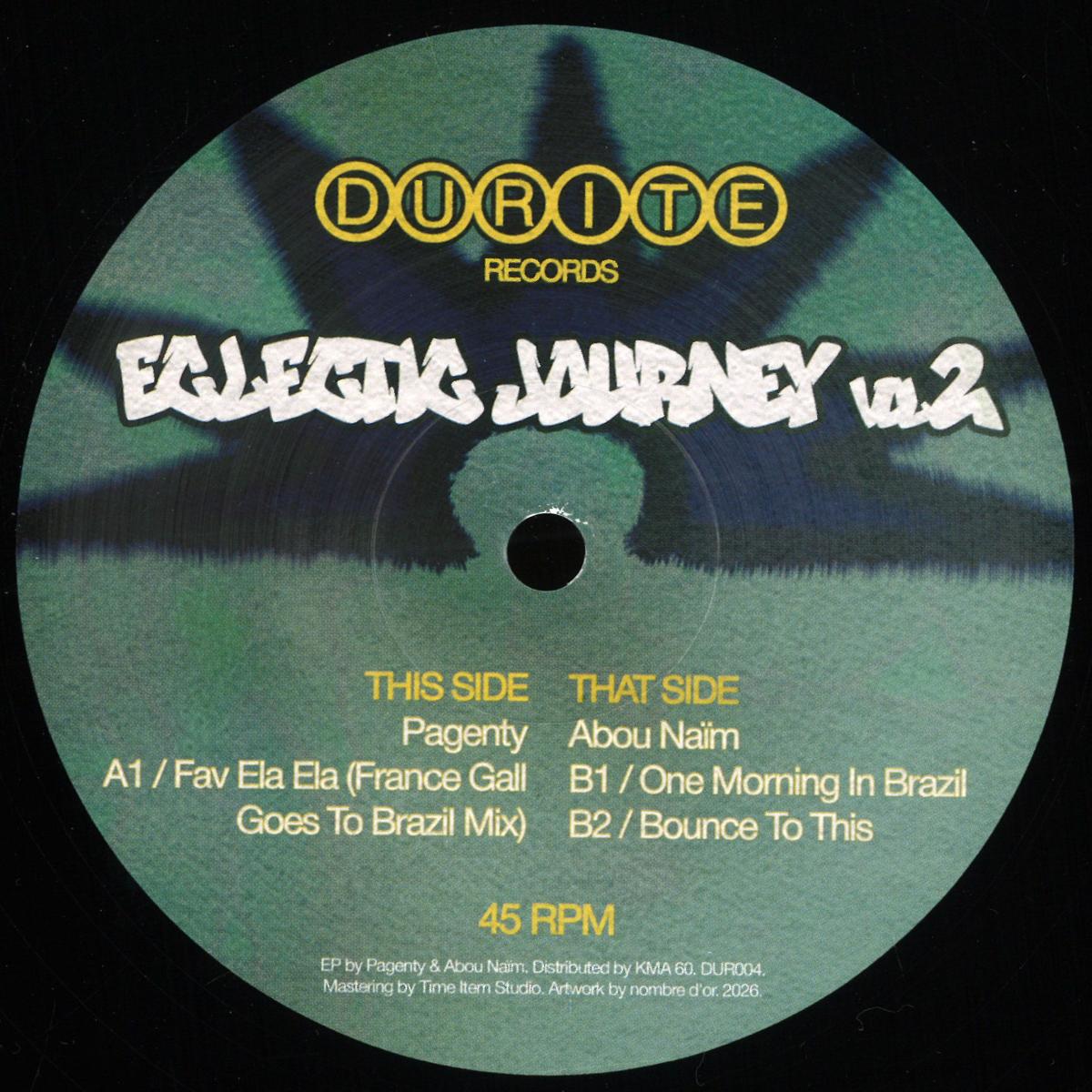 Pagenty, Abou Naïm - Eclectic Journey Vol.2 (VINYL 12" Durite Records DUR004) | NEW Mint (M) Mint (M) - HOUSE/BREAKS *NEW*