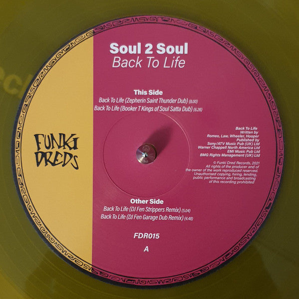 Soul II Soul Back To Life (House Remixes) 12" Mint (M) Mint (M)