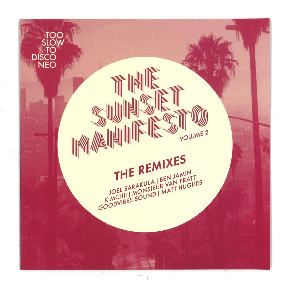 Various - The Sunset Manifesto Volume 2 (The Remixes) (WHITE VINYL 7" Too Slow To Disco) | NEW - HOUSE/DISCO *NEW*