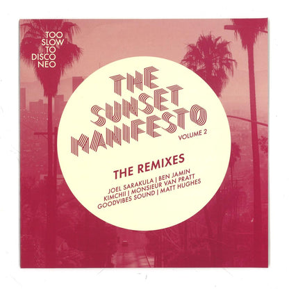Various - The Sunset Manifesto Volume 2 (The Remixes) (WHITE VINYL 7" Too Slow To Disco) | NEW - HOUSE/DISCO *NEW*