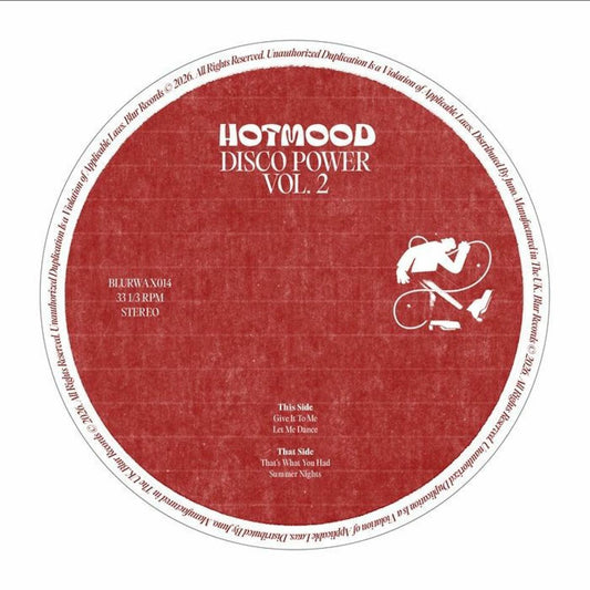 Hotmood - (PRESALE 08/14/26) Disco Power EP Vol 2 (VINYL 12" Blur BLURWAX014) | NEW Mint (M) Mint (M) - HOUSE/DISCO *NEW*