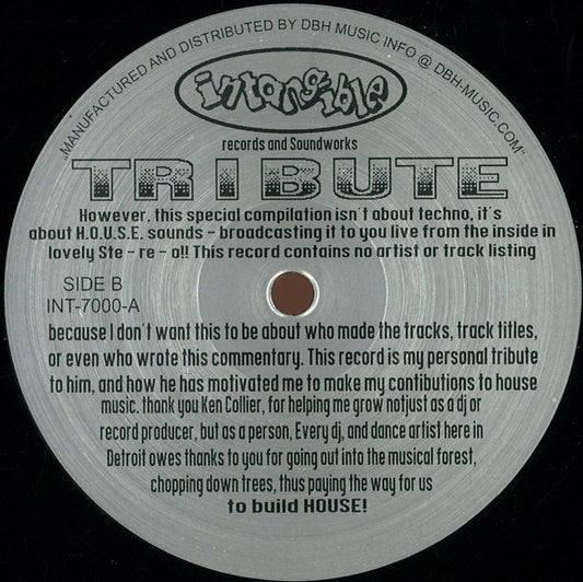 Terrence Parker - Tribute (VINYL 12" Intangible) | NEW - HOUSE/DISCO *NEW*