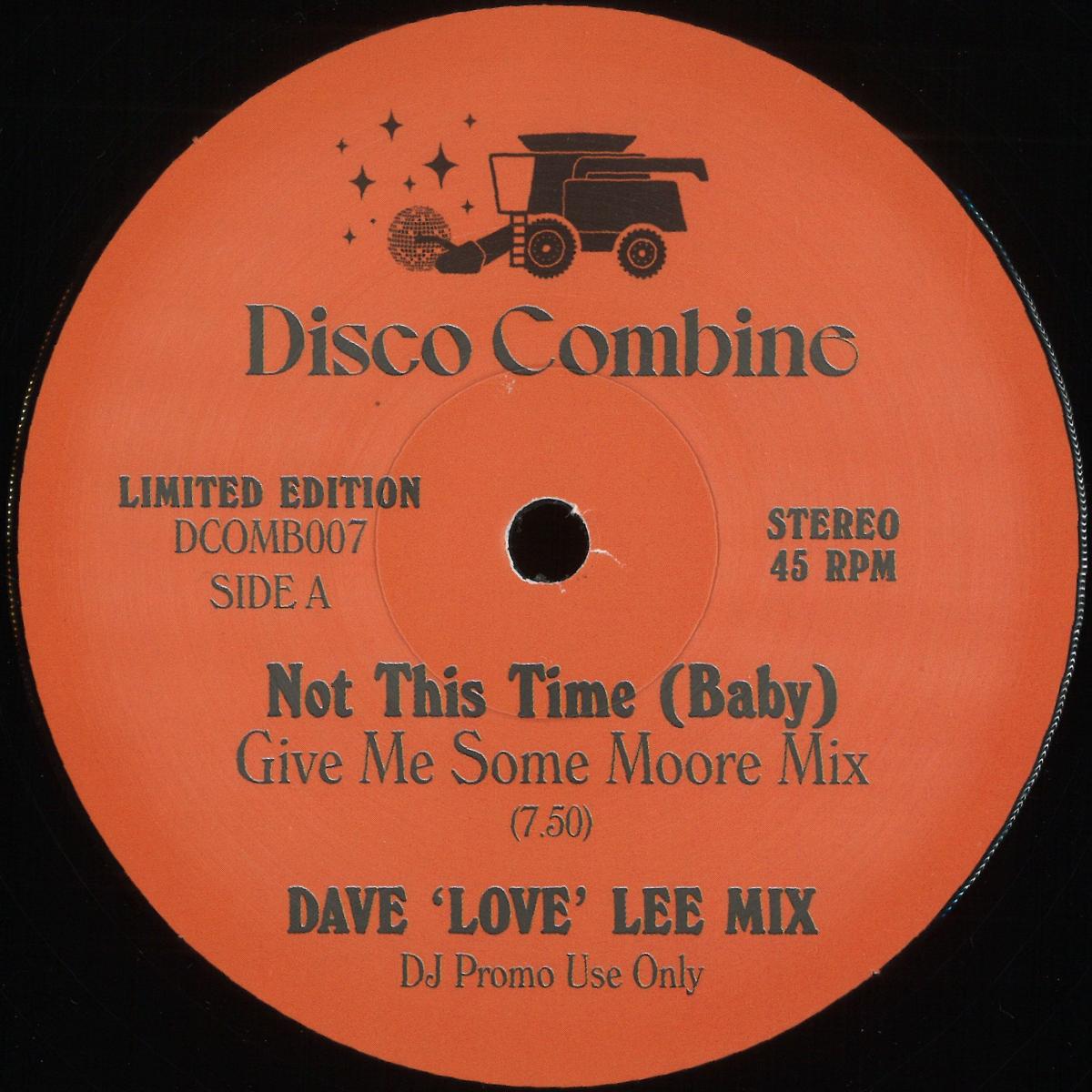 Disco Combine - Not This Time (Baby) / Jammin' Up In Smoke (VINYL 12" Disco Combine) | NEW - HOUSE/DISCO *NEW*