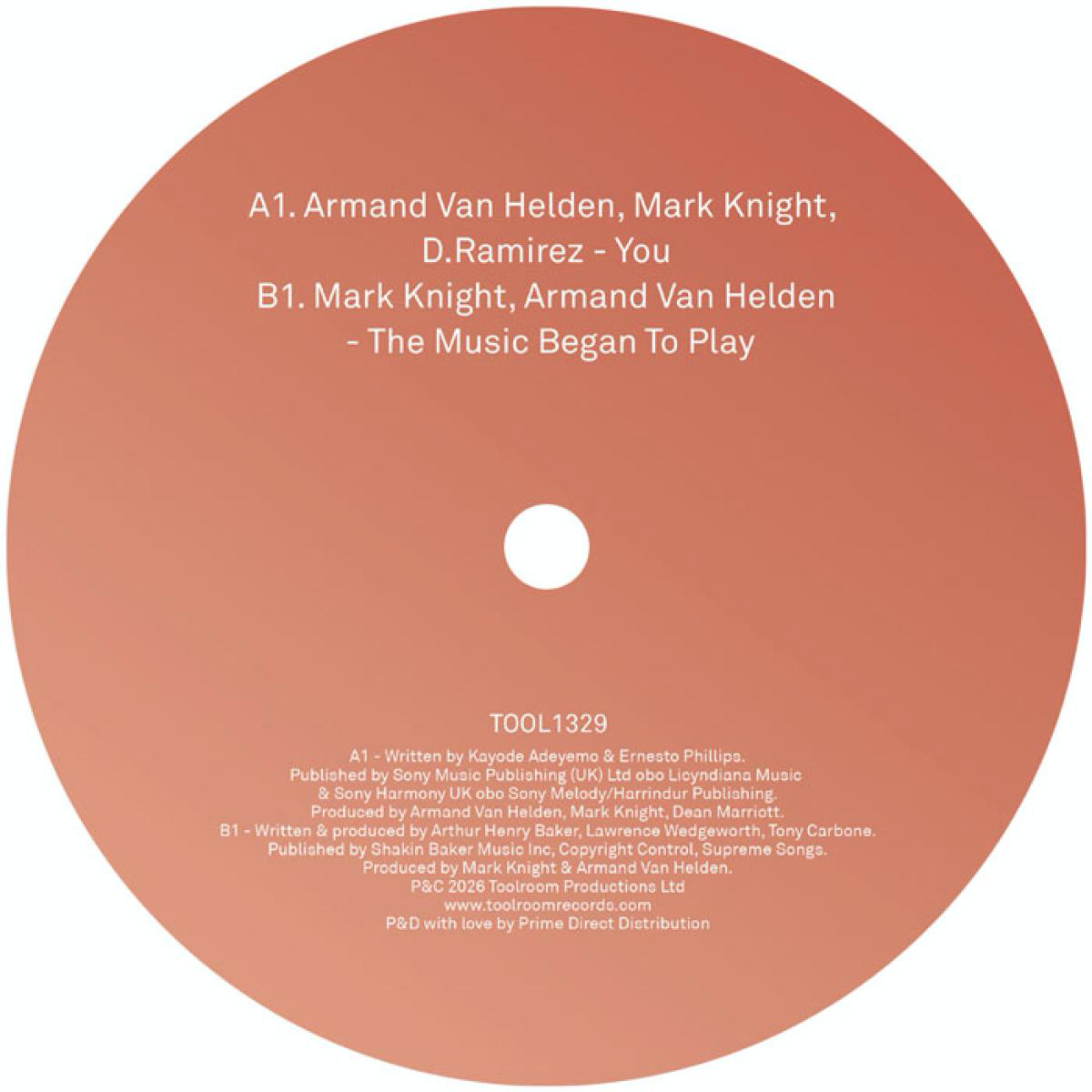 Armand Van Helden / Mark Knight / D.Ramirez - (PRESALE 5/6/26) You / The Music Began To Play (VINYL) | Mint (M) Mint (M) - HOUSE/DISCO *NEW*