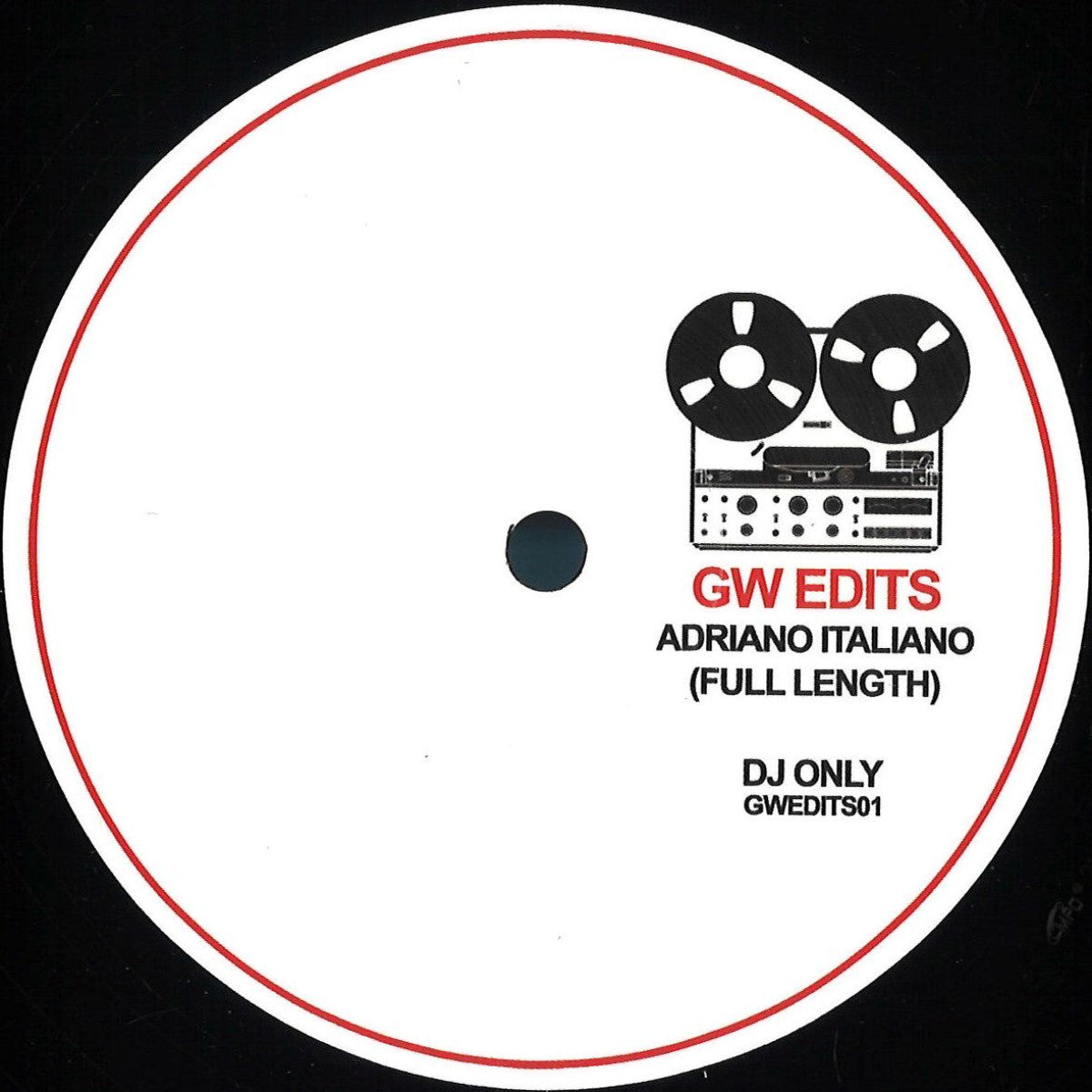 GW Edits - Adriano Italiano (VINYL 12" GWEDITS01) | NEW - HOUSE/DISCO *NEW*