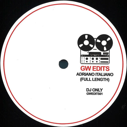 GW Edits - Adriano Italiano (VINYL 12" GWEDITS01) | NEW - HOUSE/DISCO *NEW*