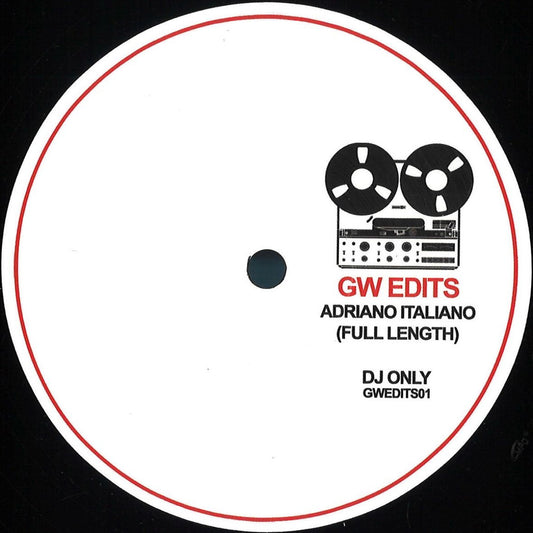 GW Edits - Adriano Italiano (VINYL 12" GWEDITS01) | NEW - HOUSE/DISCO *NEW*