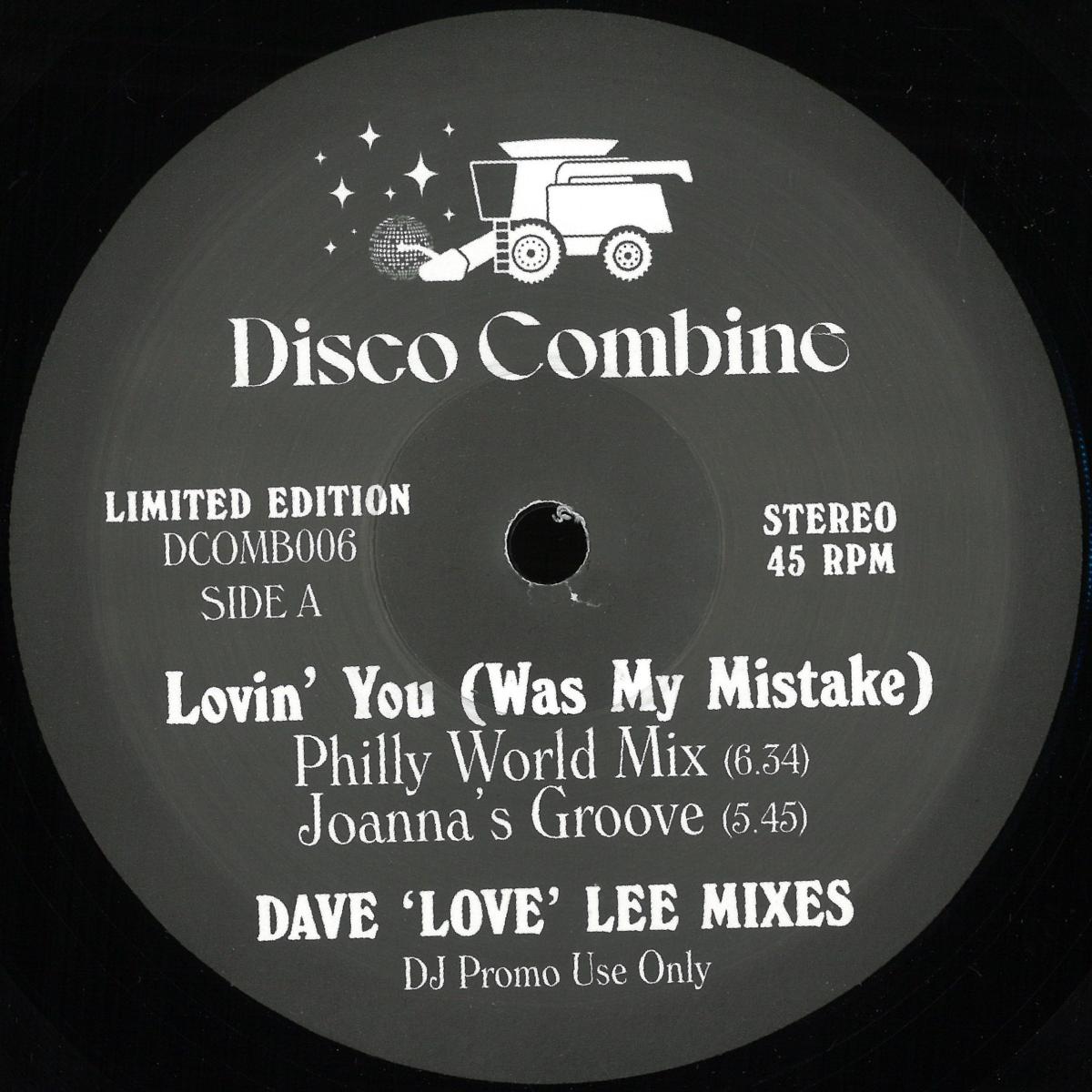 Disco Combine - Lovin' You / How I Love New York (Dave 'Love' Lee Mixes) (VINYL 12" Disco Combine DCOMB006) | NEW Mint (M) Mint (M) - HOUSE/DISCO *NEW*