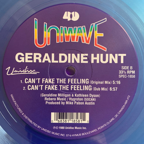 Geraldine Hunt Can't Fake The Feeling (Carl Cox Remix) 12" Mint (M) Mint (M)