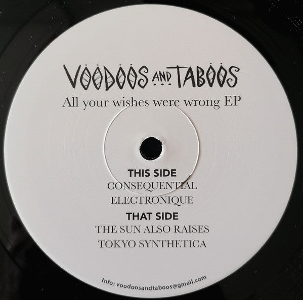 Voodoos And Taboos All Your Wishes Were Wrong EP 12" Mint (M) Mint (M)