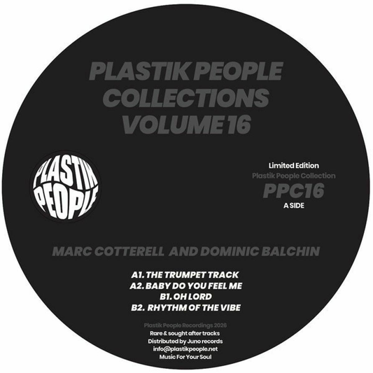 Marc Cotterell / Dominic Balchin - (PRESALE) Plastik People Collections Vol 16 (VINYL) | Mint (M) Mint (M) - HOUSE/GARAGE *NEW*