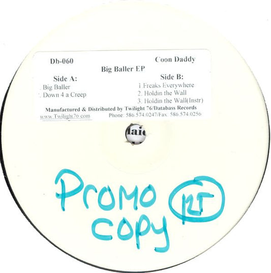 Coon Daddy - Big Baller EP | Very Good Plus (VG+) Generic - HOUSE/GHETTO / USED *VERY GOOD+*