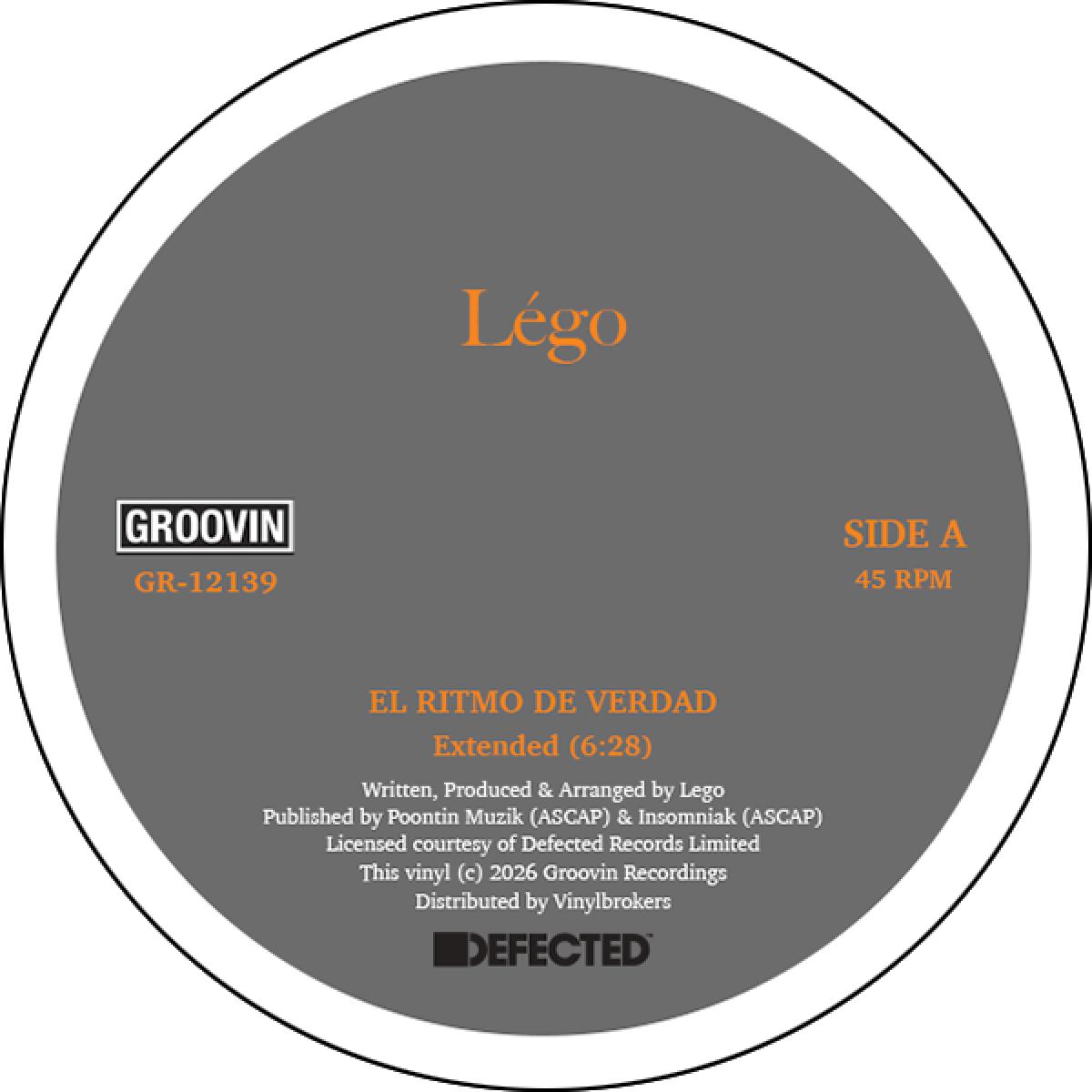 Légo - (PRESALE 08/28/26) El Ritmo De Verdad (VINYL 12" Groovin GR-12139 2026) | NEW - HOUSE/LATIN *NEW*